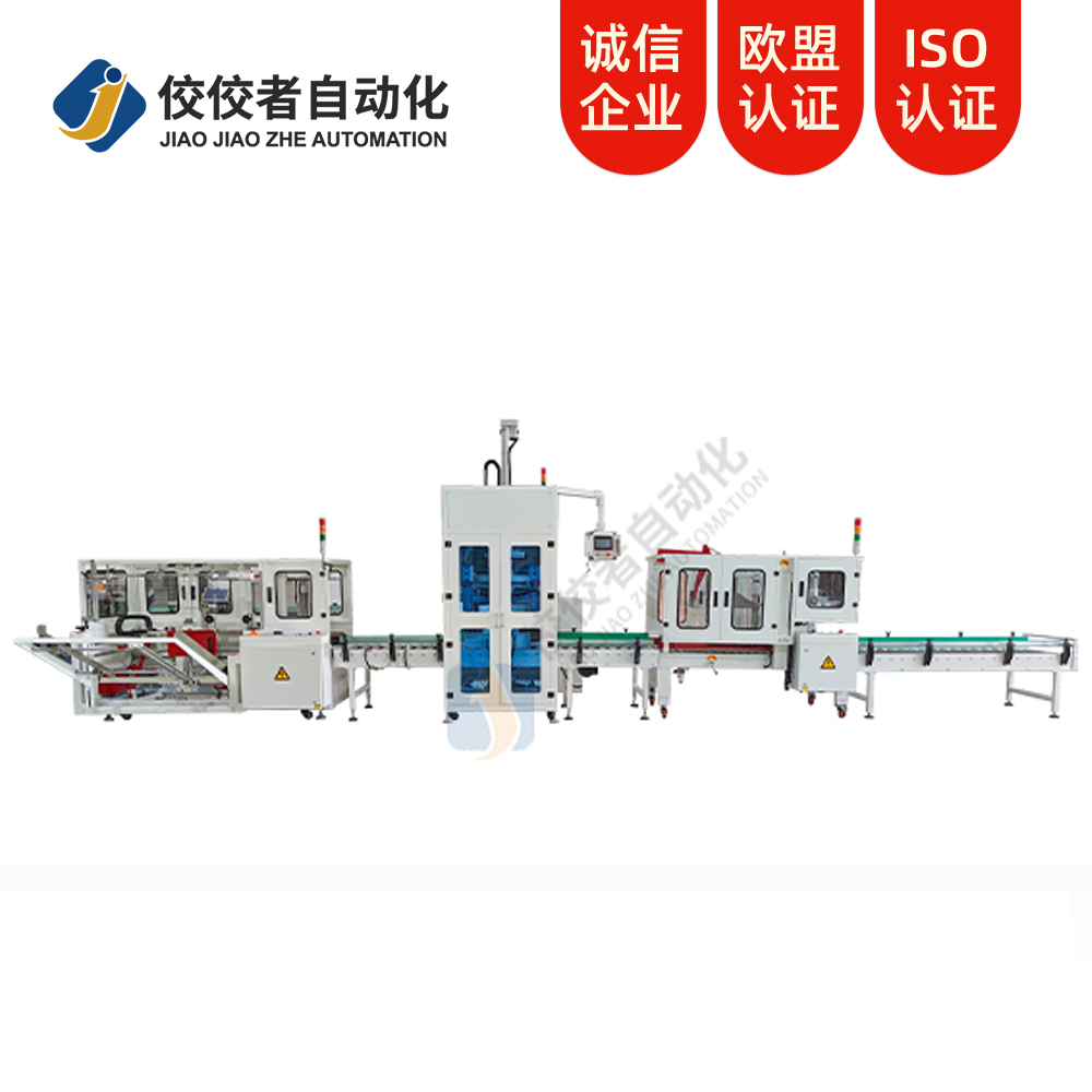 立式開箱+側式裝箱、封箱、捆扎